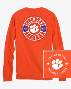 Southern Tide Clemson Tigers Ring Badge T-Shirt Endzone Orange Outlet