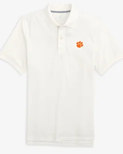 Southern Tide Clemson Tigers Skipjack Polo Classic White Shop