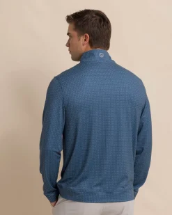 Southern Tide Clubbin' It Print Cruiser Quarter Zip Outlet