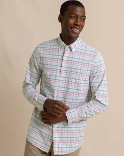Southern Tide Coastal Passage Pelham Gingham Long Sleeve Sport Shirt Fashion