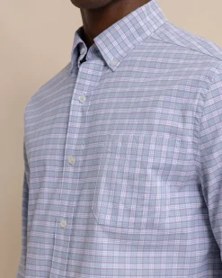 Southern Tide Coastal Passage Trailside Plaid Long Sleeve Sport Shirt Best Sale