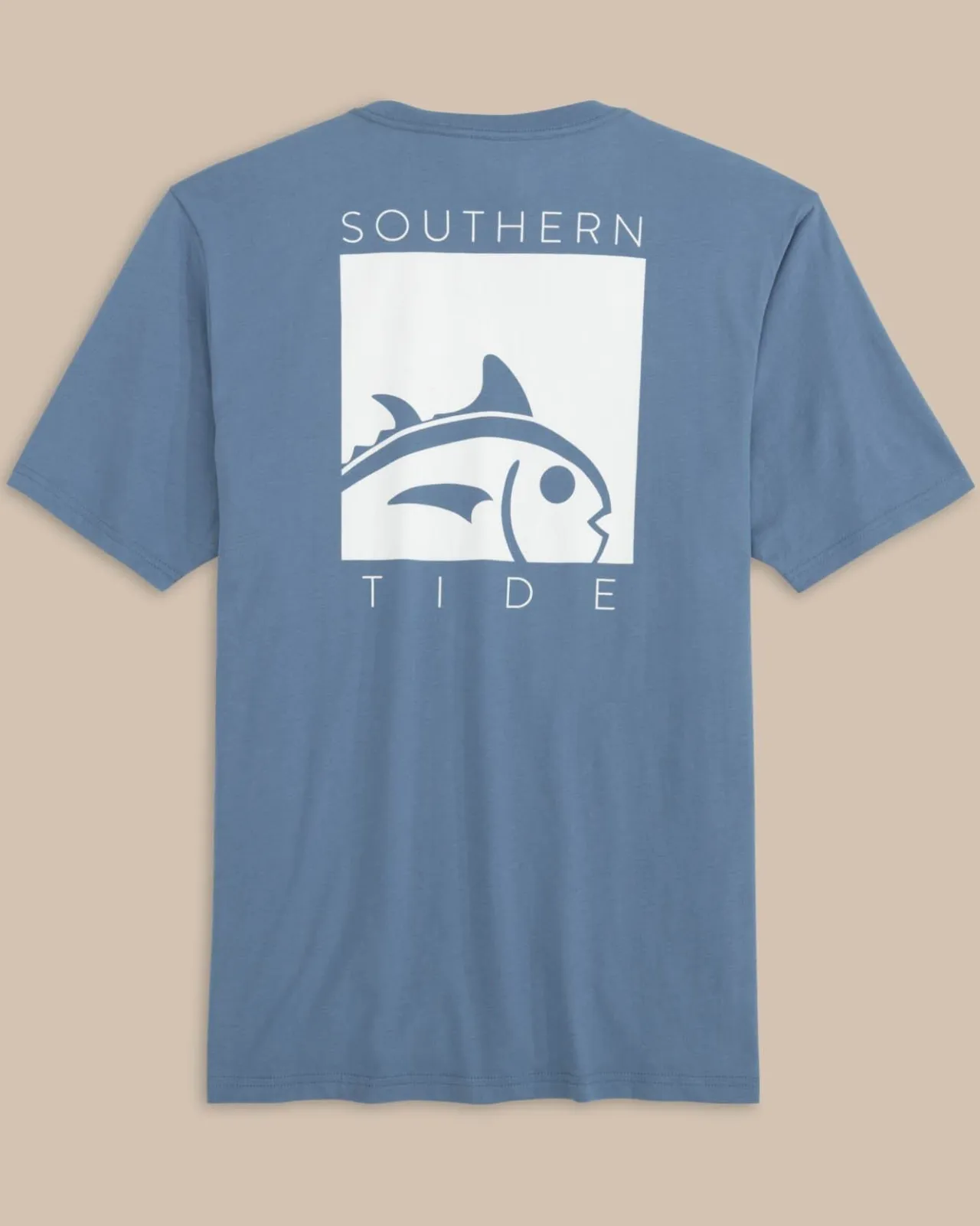 Southern Tide Cropped Skipjack Box Short Sleeve T-Shirt Coronet Blue Cheap