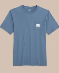 Southern Tide Cropped Skipjack Box Short Sleeve T-Shirt Coronet Blue Cheap