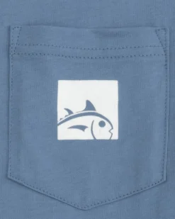 Southern Tide Cropped Skipjack Box Short Sleeve T-Shirt Coronet Blue Cheap