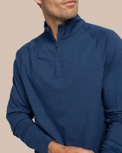 Southern Tide Cruiser Heather Quarter Zip Pullover Best