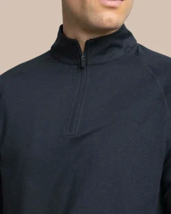 Southern Tide Cruiser Heather Quarter Zip Pullover Best