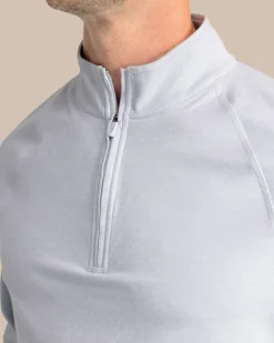 Southern Tide Cruiser Heather Quarter Zip Pullover Best