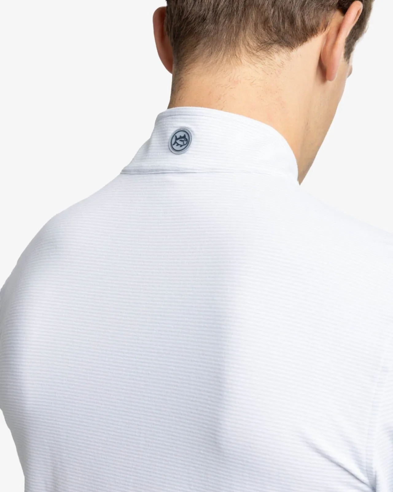 Southern Tide Cruiser Micro-Stripe Heather Quarter Zip New