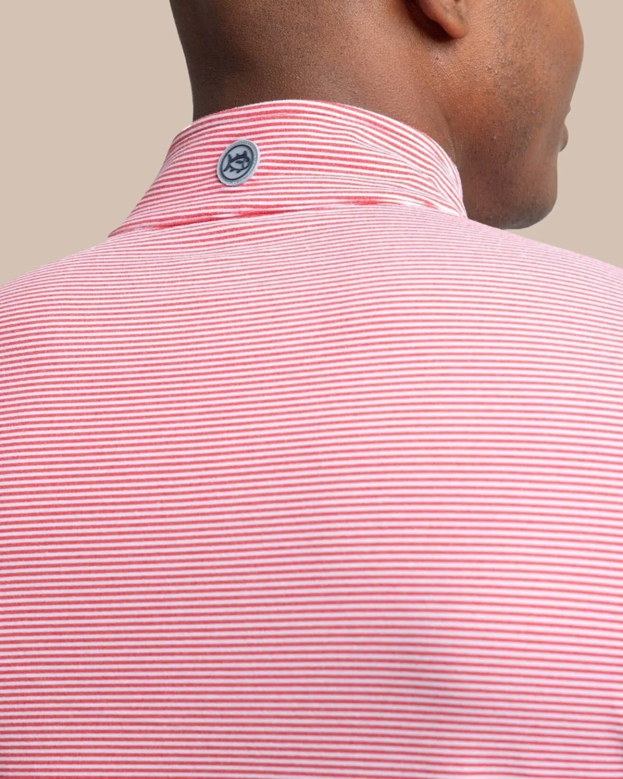 Southern Tide Cruiser Micro-Stripe Heather Quarter Zip New