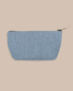 Southern Tide Denim Travel Pouch Navy Sale