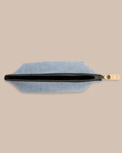Southern Tide Denim Travel Pouch Navy Sale