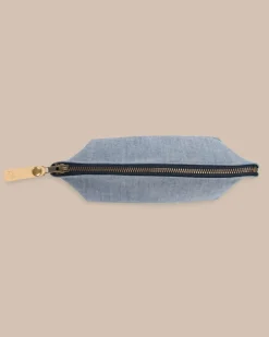 Southern Tide Denim Travel Pouch Navy Sale