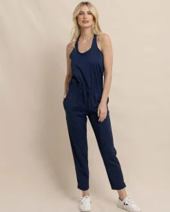 Southern Tide Devyn Jumpsuit Dress Blue Best