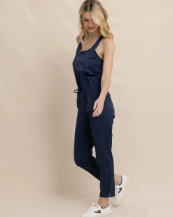 Southern Tide Devyn Jumpsuit Dress Blue Best
