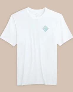 Southern Tide Diamond Sailing Short Sleeve T-Shirt Classic White Cheap
