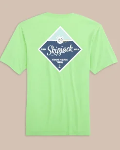 Southern Tide Diamond St Trademark Short Sleeve T-Shirt Pistachio Green New