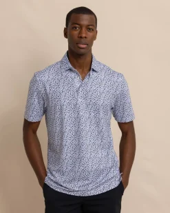 Southern Tide Driver Dazed And Transfused Printed Polo Classic White Best