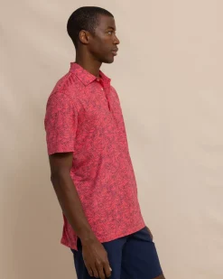 Southern Tide Driver Dive In Polo Shirt Teaberry Pink Hot