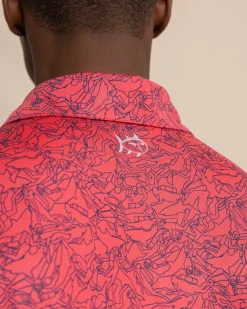 Southern Tide Driver Dive In Polo Shirt Teaberry Pink Hot