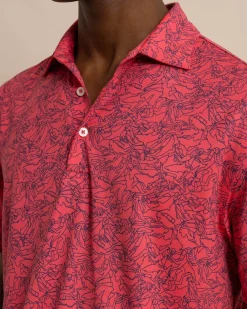 Southern Tide Driver Dive In Polo Shirt Teaberry Pink Hot