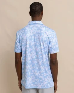 Southern Tide Driver Island Blooms Printed Polo Cheap
