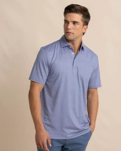 Southern Tide Driver Vacation Views Printed Polo Cheap