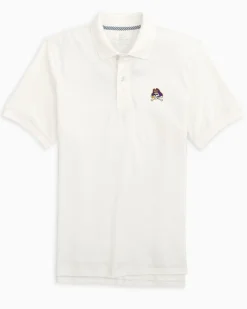 Southern Tide East Carolina Pirates Skipjack Polo Classic White Sale