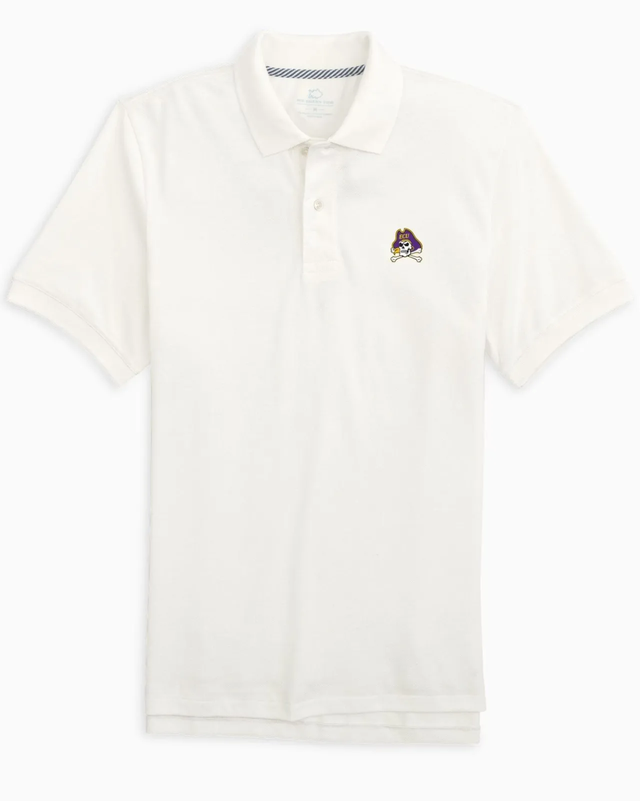 Southern Tide East Carolina Pirates Skipjack Polo Classic White Sale