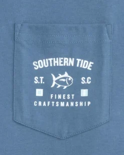 Southern Tide Finest Craftsmanship Short Sleeve T-Shirt Coronet Blue Shop