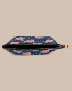 Southern Tide Floral Travel Pouch Navy Cheap
