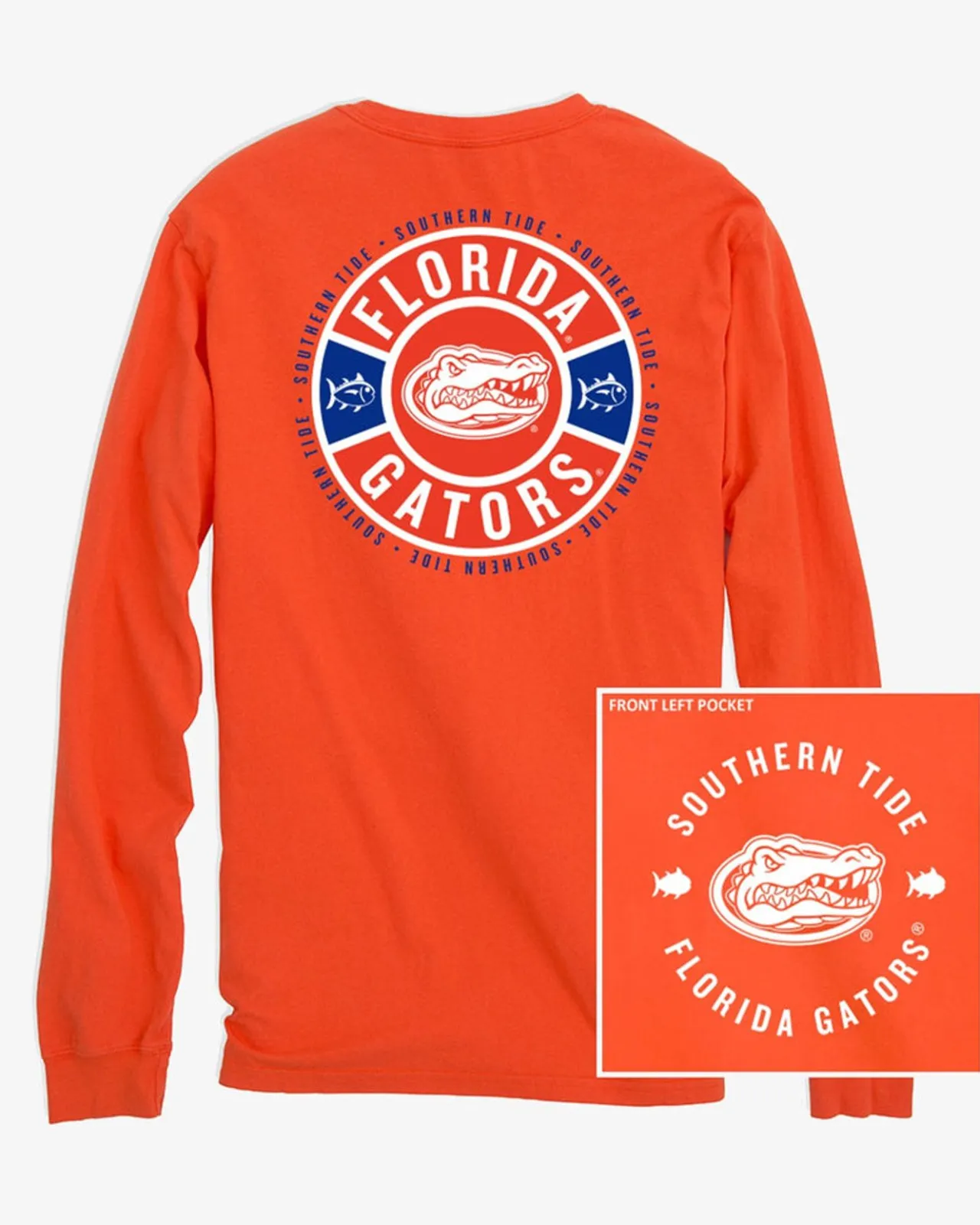 Southern Tide Florida Gators Ring Badge T-Shirt Endzone Orange Sale