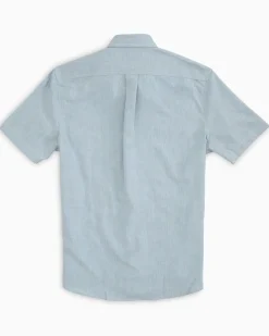 Southern Tide Florida Gators Short Sleeve Button Down Dock Shirt Seagull Grey Online