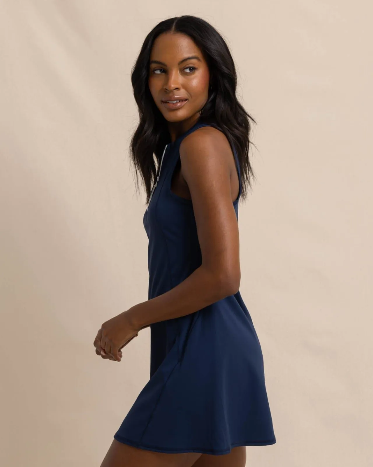 Southern Tide Frances Zip Front Performance Dress Clearance