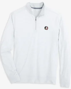 Southern Tide Fsu Seminoles Cruiser Micro-Stripe Heather Quarter Zip Fashion