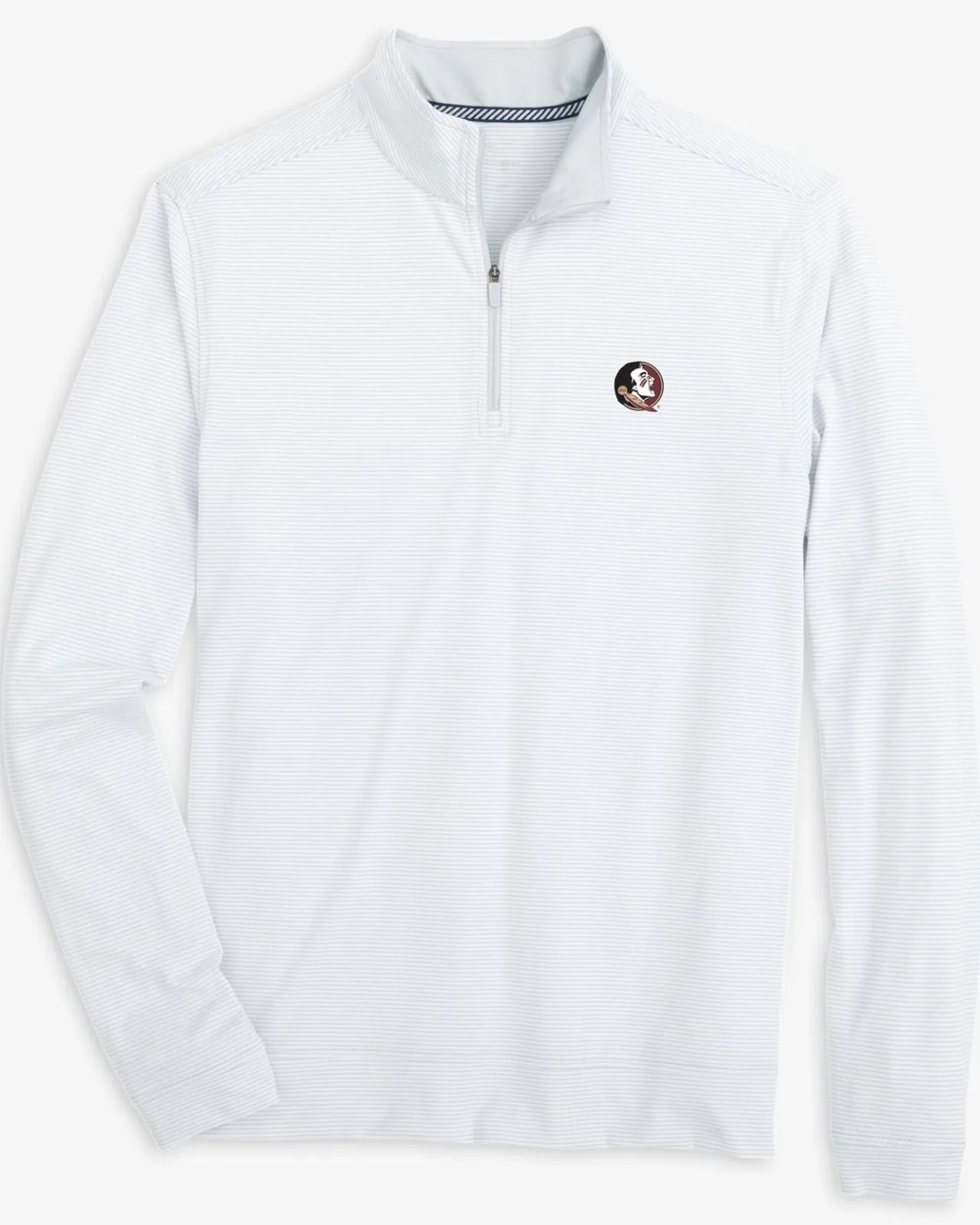 Southern Tide Fsu Seminoles Cruiser Micro-Stripe Heather Quarter Zip Fashion