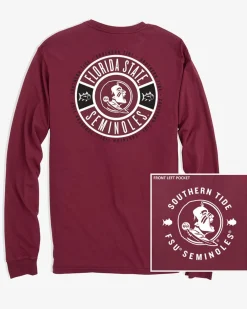 Southern Tide Fsu Seminoles Ring Badge T-Shirt Chianti Outlet