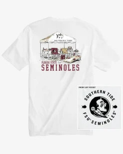 Southern Tide Fsu Seminoles Tailgate Time T-Shirt Classic White Store