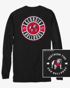 Southern Tide Georgia Bulldogs Ring Badge T-Shirt Black Store