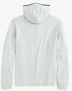 Southern Tide Georgia Bulldogs Scuttle Heather Quarter Zip Hoodie Heather Slate Grey Shop