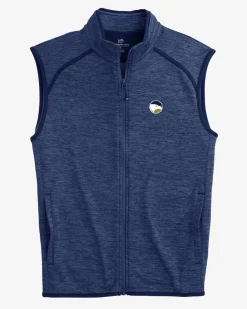 Southern Tide Georgia Southern Eagles Baybrook Heather Vest Heather Navy Sale