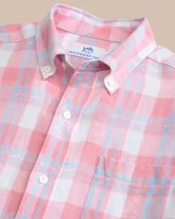 Southern Tide Headland Reedy Plaid Long Sleeve Sport Shirt Clearance