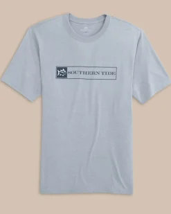 Southern Tide Heather St Banner Year Front Graphic Short Sleeve T-Shirt Heather Platinum Grey Online