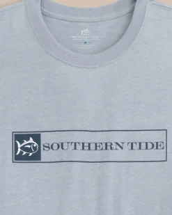 Southern Tide Heather St Banner Year Front Graphic Short Sleeve T-Shirt Heather Platinum Grey Online
