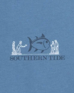 Southern Tide How-To Cornhole Short Sleeve T-Shirt Coronet Blue Discount