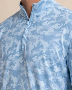 Southern Tide Island Camo Print Cruiser Quarter Zip Online