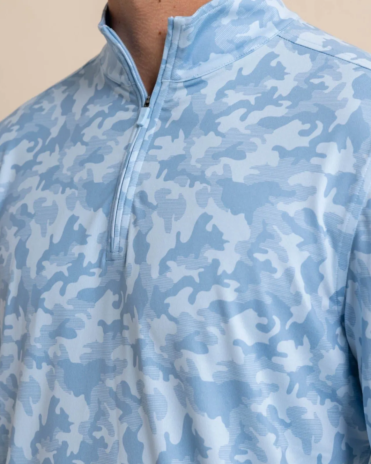 Southern Tide Island Camo Print Cruiser Quarter Zip Online