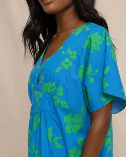 Southern Tide Journi Hour Of Flowers Caftan Swedish Blue Sale