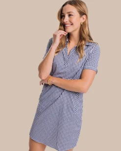 Southern Tide Kamryn Brrr Intercoastal Gingham Dress Best