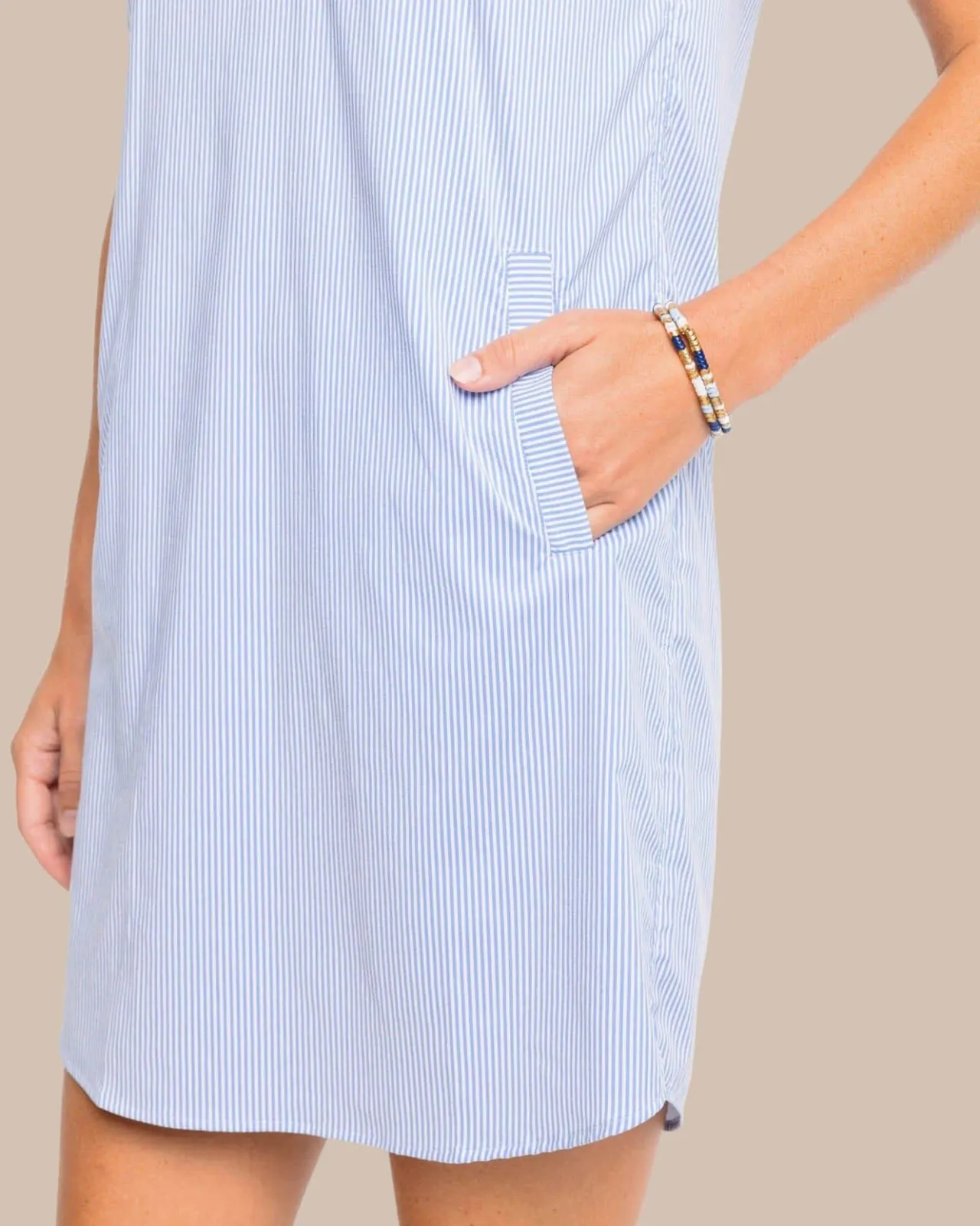 Southern Tide Kamryn Brrr°® Intercoastal Stripe Dress Cobalt Blue New