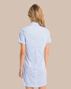 Southern Tide Kamryn Brrr°® Intercoastal Stripe Dress Cobalt Blue Online